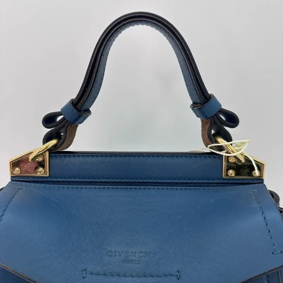 Sold❌Givenchy Blue HOST PICK 🎉and Gold Mini Bag with Structured Design - Picture 6 of 15